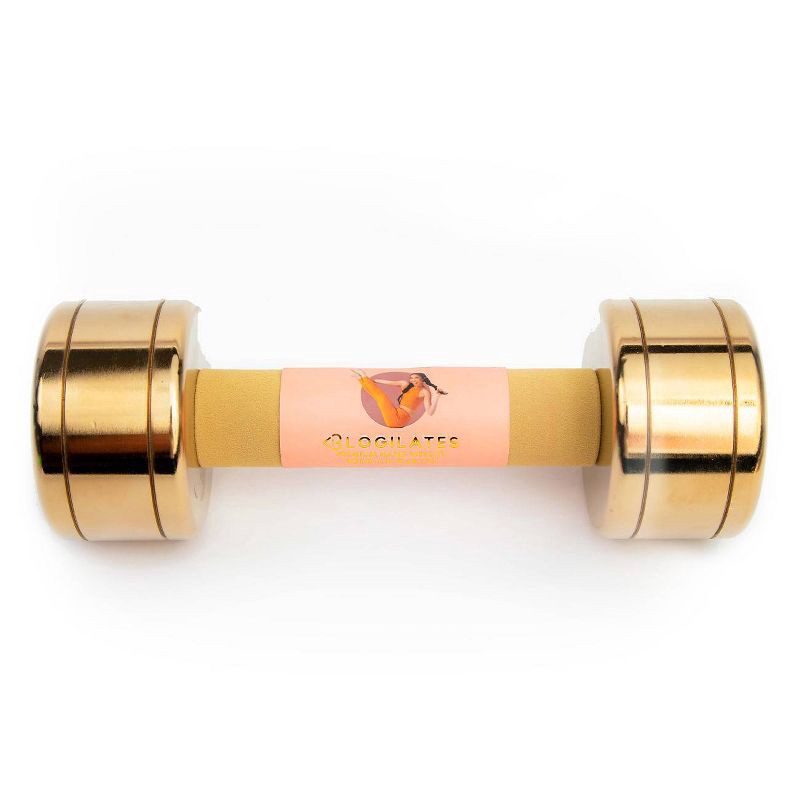 slide 2 of 4, Blogilates Dumbbells - Gold 10lbs, 10 lb