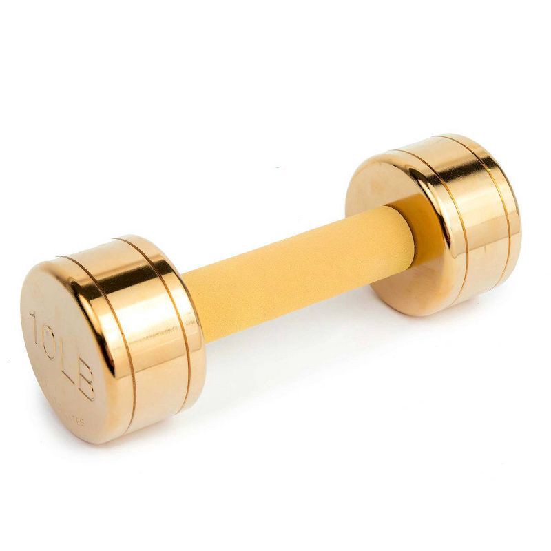slide 4 of 4, Blogilates Dumbbells - Gold 10lbs, 10 lb