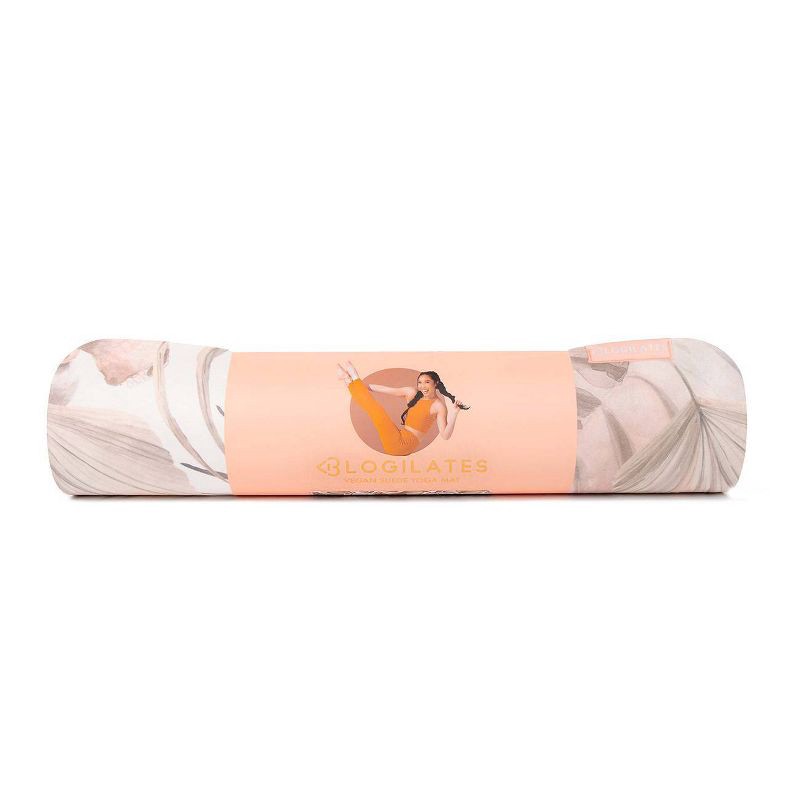 slide 5 of 5, Blogilates Vegan Suede Yoga Mat Mystical Moment – White (6mm), 1 ct