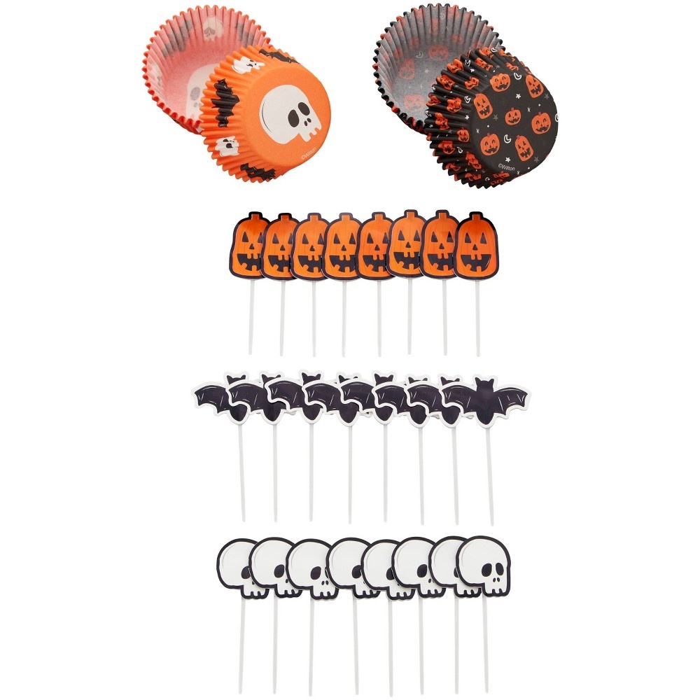 slide 4 of 5, Wilton 72ct Baking Cups and Picks Set, 72 ct