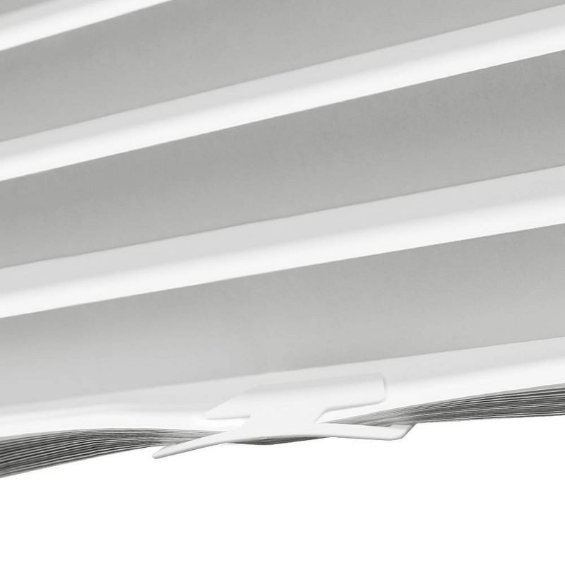 slide 4 of 5, 36"x72" Lumi Home Furnishings Light Filtering Pleated Paper Window Shade White: Cordless Self-Adhesive Indoor Blinds, 1 ct
