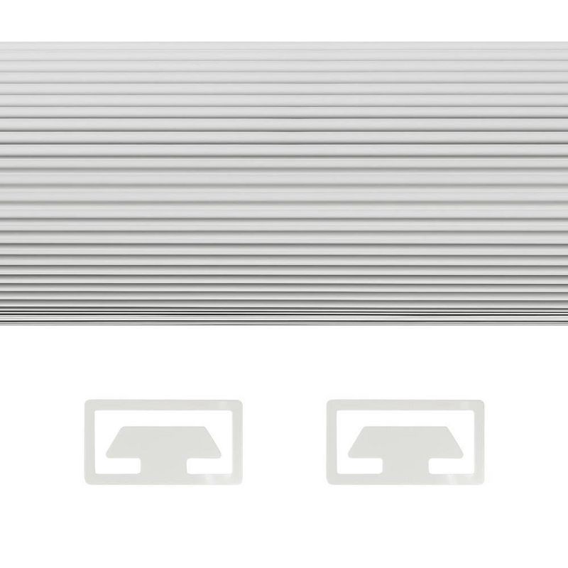 slide 5 of 5, 36"x72" Lumi Home Furnishings Light Filtering Pleated Paper Window Shade White: Cordless Self-Adhesive Indoor Blinds, 1 ct