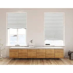 36&quot;x72&quot; Lumi Home Furnishings Light Filtering Pleated Paper Window Shade White: Cordless Self-Adhesive Indoor Blinds