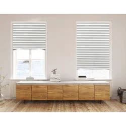 36"x72" Lumi Home Furnishings Light Filtering Pleated Paper Window Shade White: Cordless Self-Adhesive Indoor Blinds