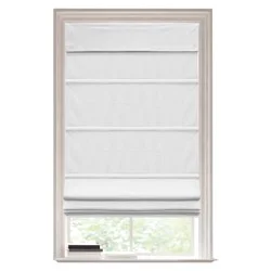 1pc 34"x64" Blackout Cordless Roman Window Shade Gray - Lumi Home Furnishings: Indoor Wall Mount Blinds, Polyester