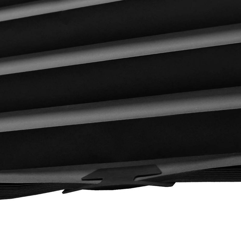 slide 4 of 5, 36"x72" Lumi Home Furnishings Room Darkening Pleated Paper Window Shade Black: Cordless Self-Adhesive Indoor Blinds, 1 ct