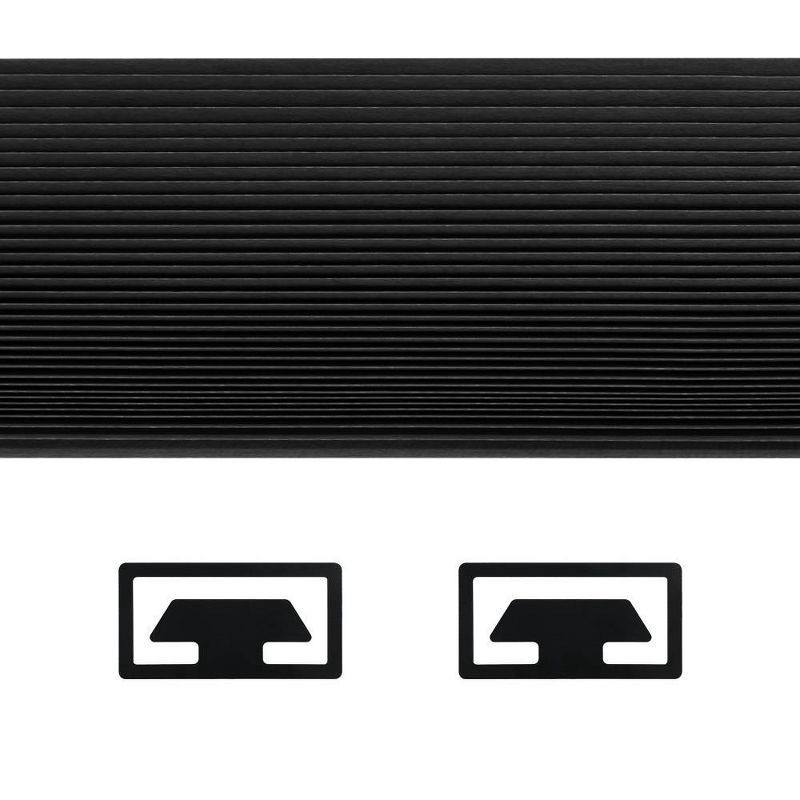 slide 5 of 5, 36"x72" Lumi Home Furnishings Room Darkening Pleated Paper Window Shade Black: Cordless Self-Adhesive Indoor Blinds, 1 ct