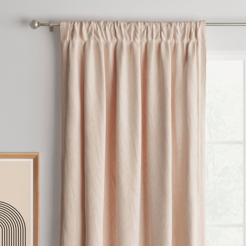 slide 2 of 4, 28"-48" Café Smaller Ball Curtain Rod Silver - Room Essentials™: Adjustable Metal Rods for Curtains, 1 ct