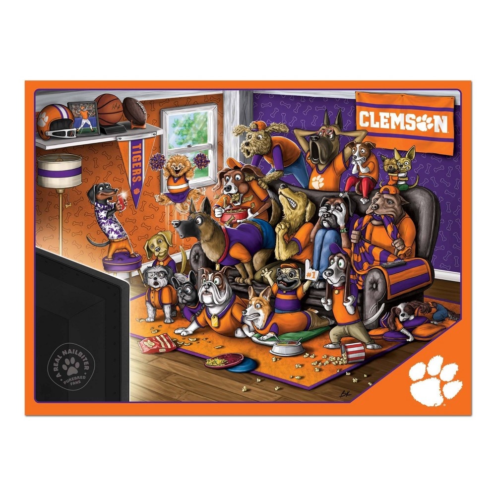 slide 3 of 3, NCAA Clemson Tigers Purebred Fans 'A Real Nailbiter' Puzzle, 500 ct