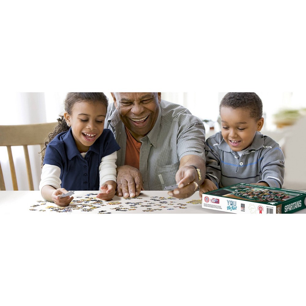 slide 2 of 3, NCAA Michigan State Spartans Purebred Fans 'A Real Nailbiter' Puzzle, 500 ct