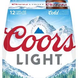 Coors American Light Lager Beer, 4.2% ABV, 12-pack, 12-oz. beer bottles