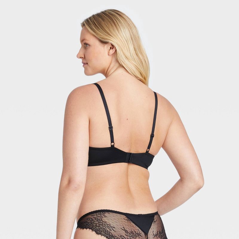 slide 5 of 9, Women's Luxury Collection Essential Comfort Wire Bra - Auden™ Black 36B: Padded Underwire Demi, Adjustable Straps, Medium Support, 1 ct