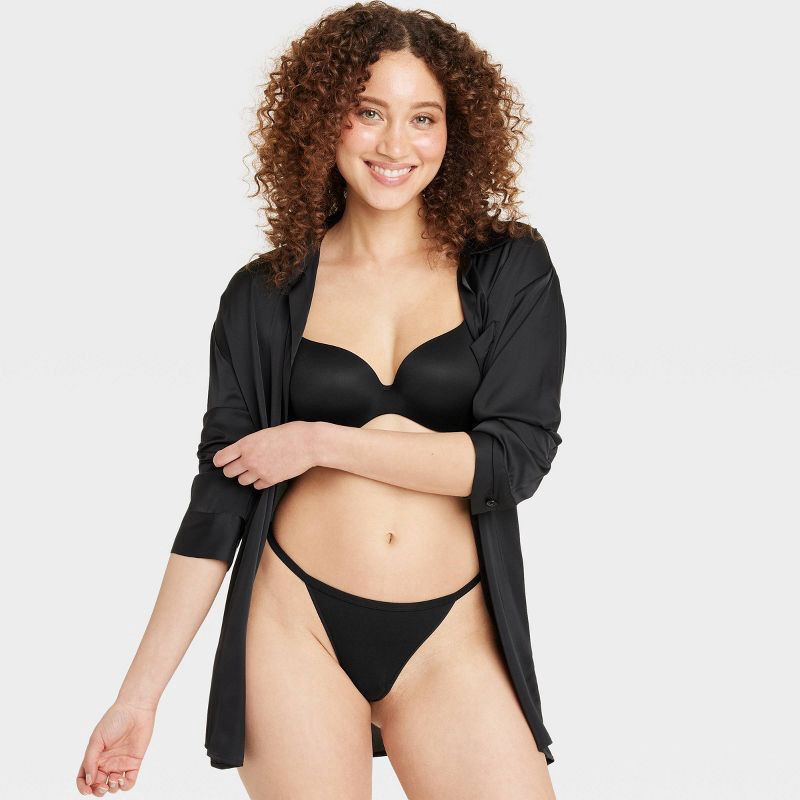 slide 6 of 9, Women's Luxury Collection Essential Comfort Wire Bra - Auden™ Black 36B: Padded Underwire Demi, Adjustable Straps, Medium Support, 1 ct