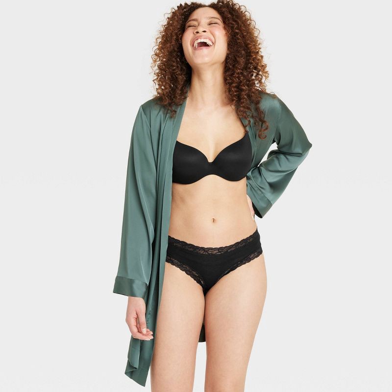 slide 8 of 9, Women's Luxury Collection Essential Comfort Wire Bra - Auden™ Black 36B: Padded Underwire Demi, Adjustable Straps, Medium Support, 1 ct