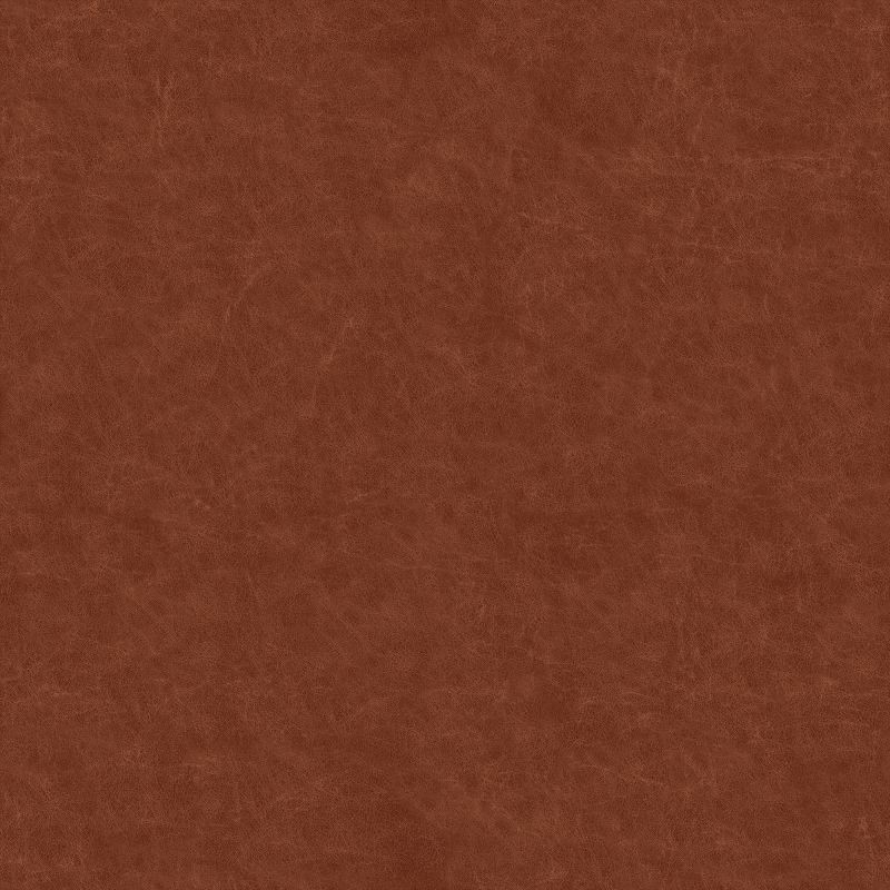 slide 3 of 4, Bodrum Round Upholstered Ottoman Caramel Faux Leather - Threshold™: Padded, No Assembly Required, 1 ct