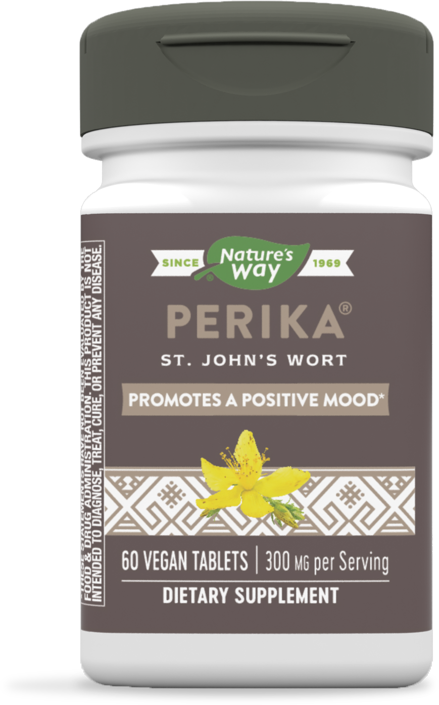 slide 1 of 5, Nature's Way Perika, St. John's Wort, Promotes a Positive Mood, Vegan, 60 Tablets, 60 ct