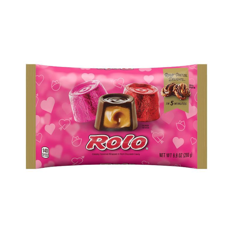 slide 1 of 3, Rolo Valentine's Creamy Caramels Wrapped in Chocolate - 9.9oz, 9.9 oz