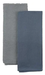 Dash of That Small Waffle Kitchen Towels - Blue