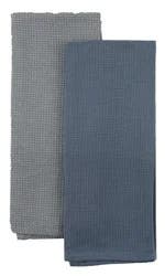 Dash of That Small Waffle Kitchen Towels - Blue