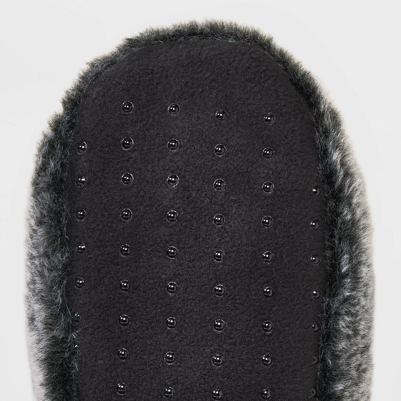 slide 5 of 5, Women's Faux Fur Cozy Pull-On Slipper Socks with Grippers - Black M/L, 1 ct