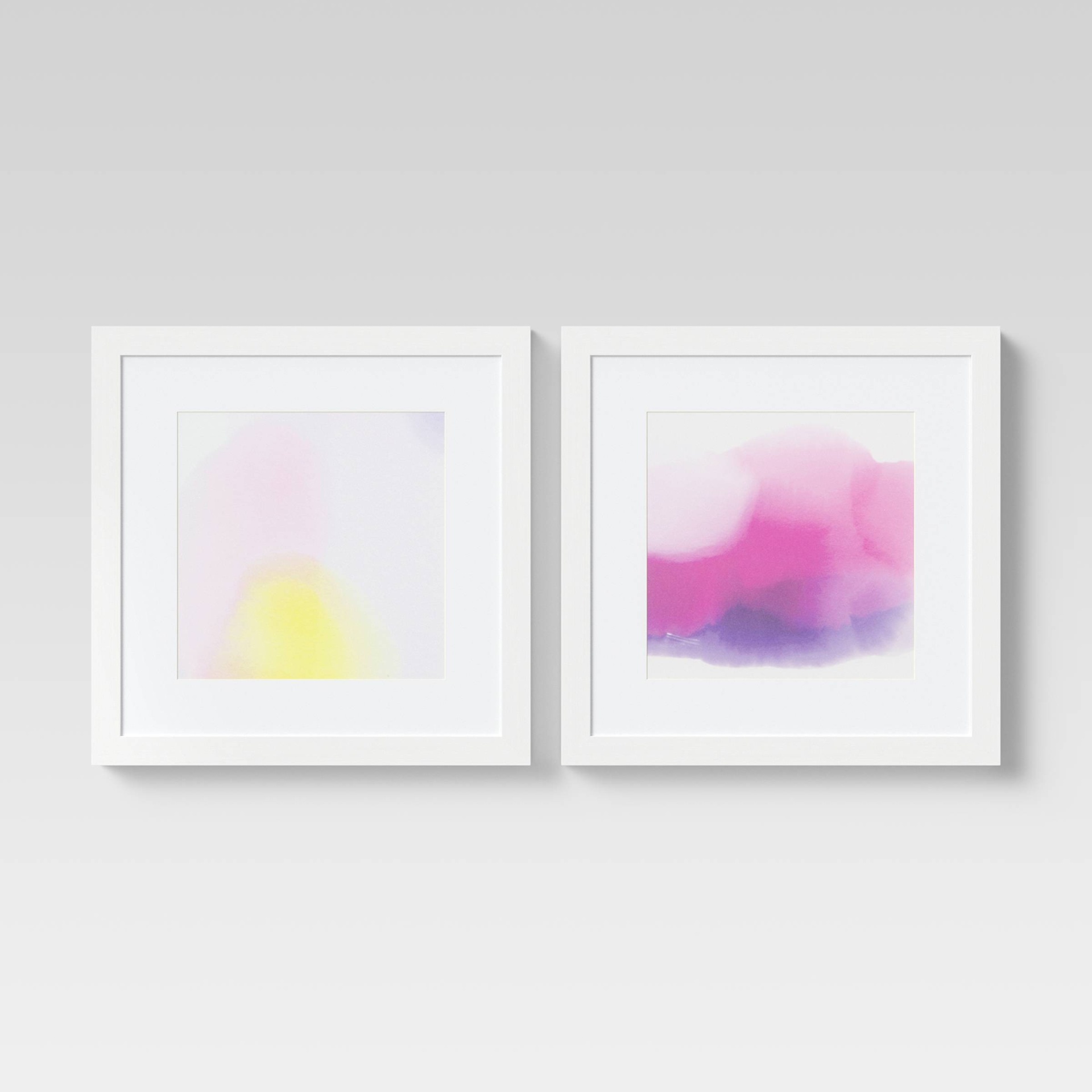 slide 1 of 6, (Set of 2) 12" x 12" Watercolor Framed Wall Art - Threshold, 1 ct