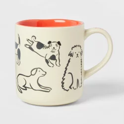 Mainstays 16.06-oz Stoneware Dog Mug, White 