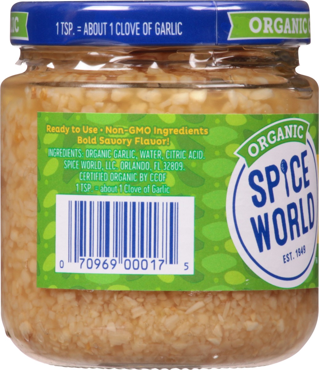 slide 11 of 14, Spice World Minced Organic Garlic 8 oz, 8 oz