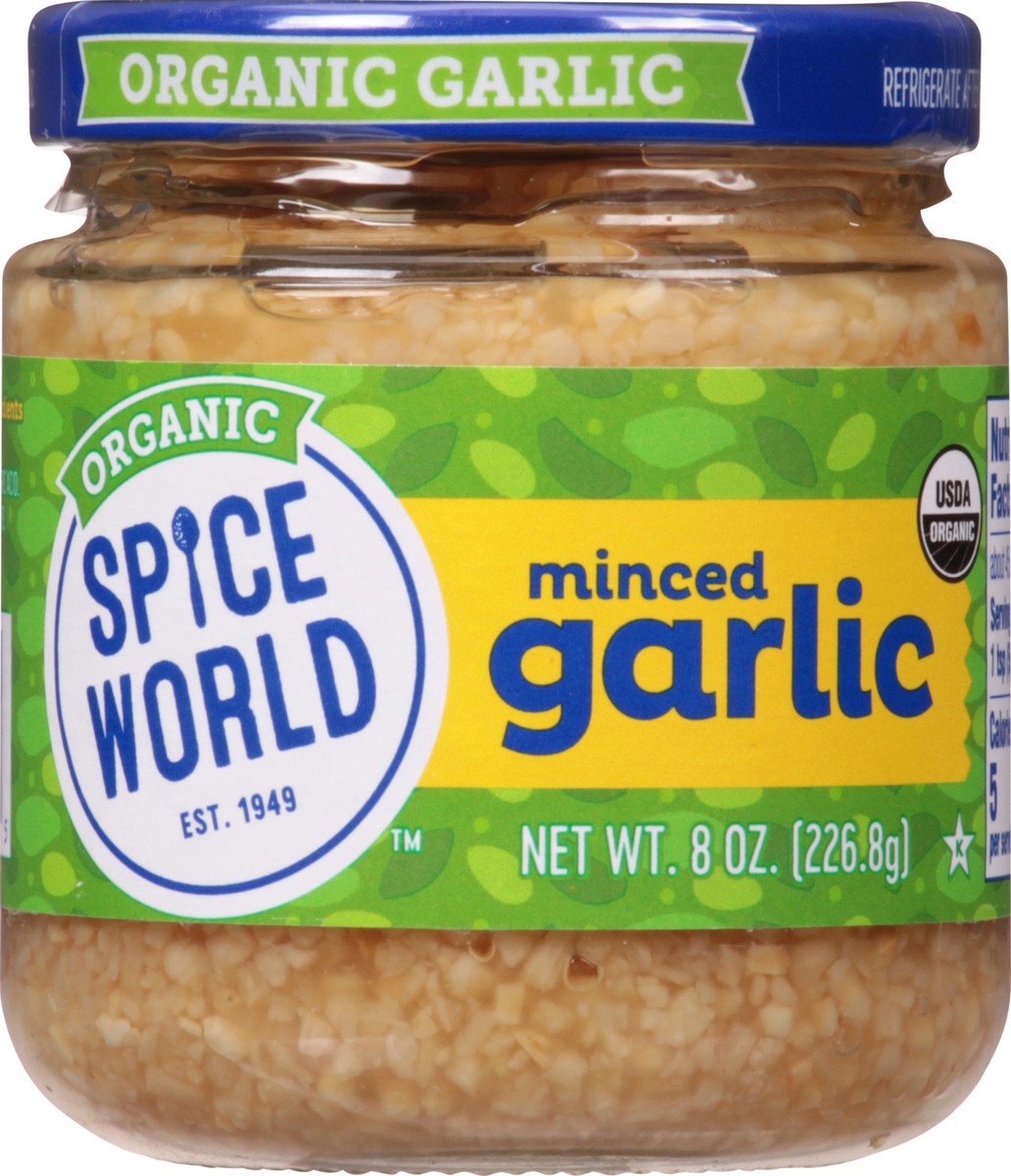 slide 4 of 14, Spice World Minced Organic Garlic 8 oz, 8 oz