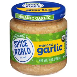 Spice World Organic Minced Garlic 8 oz