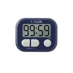 Taylor Digital Multi-Purpose Timer Blue: Kitchen & Stopwatch Timer, Digital Display, Battery Included, Magnet & Freestanding