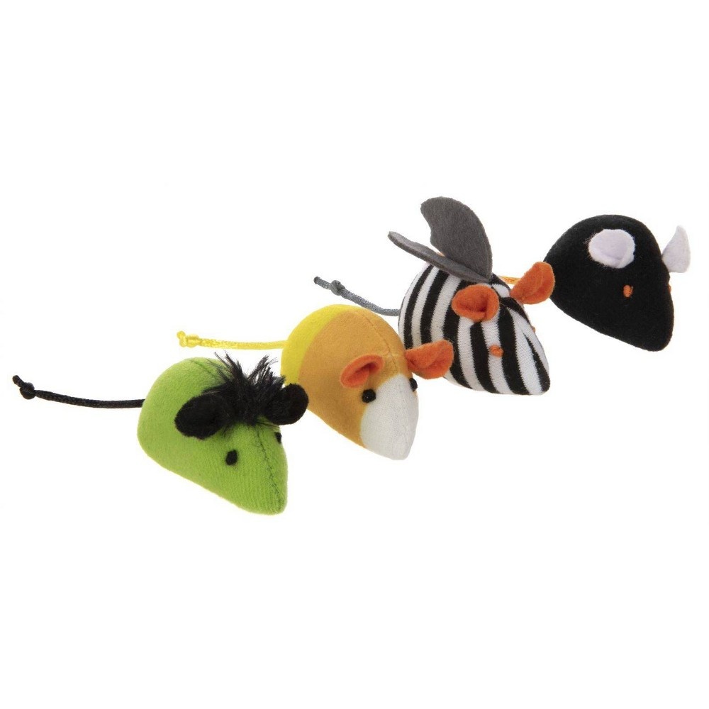 slide 2 of 5, SmartyKat Halloween Skitter Mice Cat Toy, 4 ct