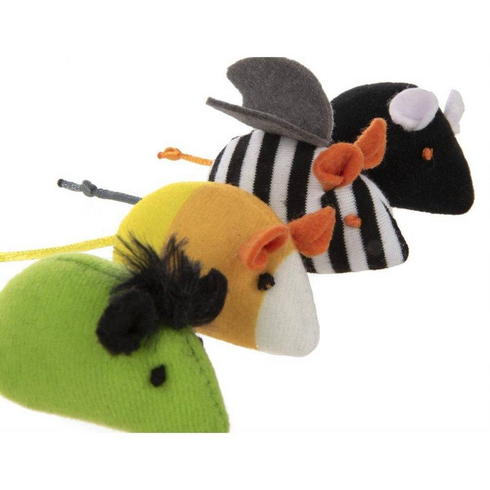 slide 3 of 5, SmartyKat Halloween Skitter Mice Cat Toy, 4 ct