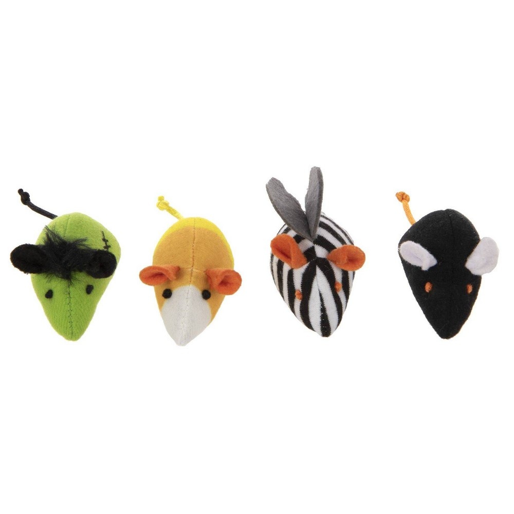 slide 4 of 5, SmartyKat Halloween Skitter Mice Cat Toy, 4 ct