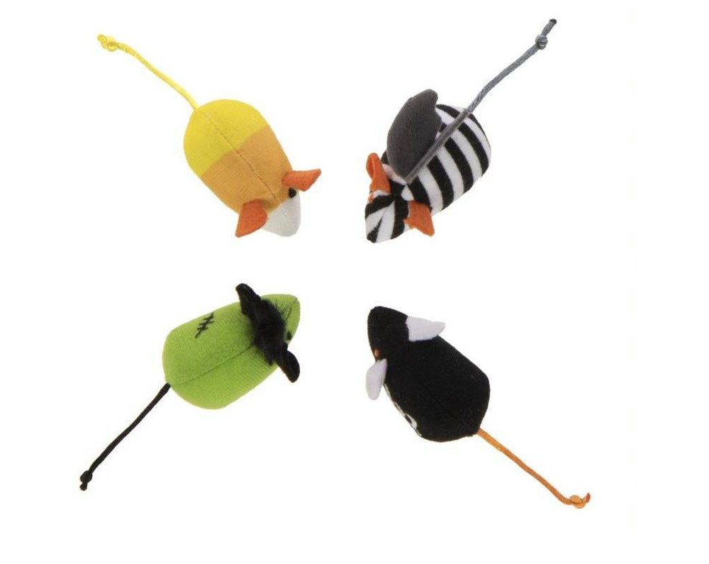 slide 5 of 5, SmartyKat Halloween Skitter Mice Cat Toy, 4 ct