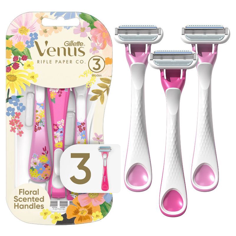 slide 1 of 6, Rifle Paper Co. + Venus Disposable Razors - 3ct, 3 ct