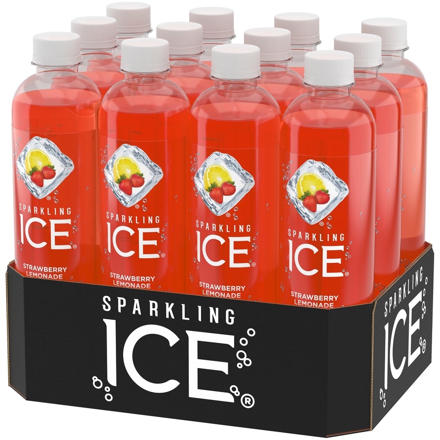 slide 4 of 8, Sparkling ICE Zero Sugar Strawberry Lemonade Sparkling Water 12 - 17 fl oz Bottles, 12 ct