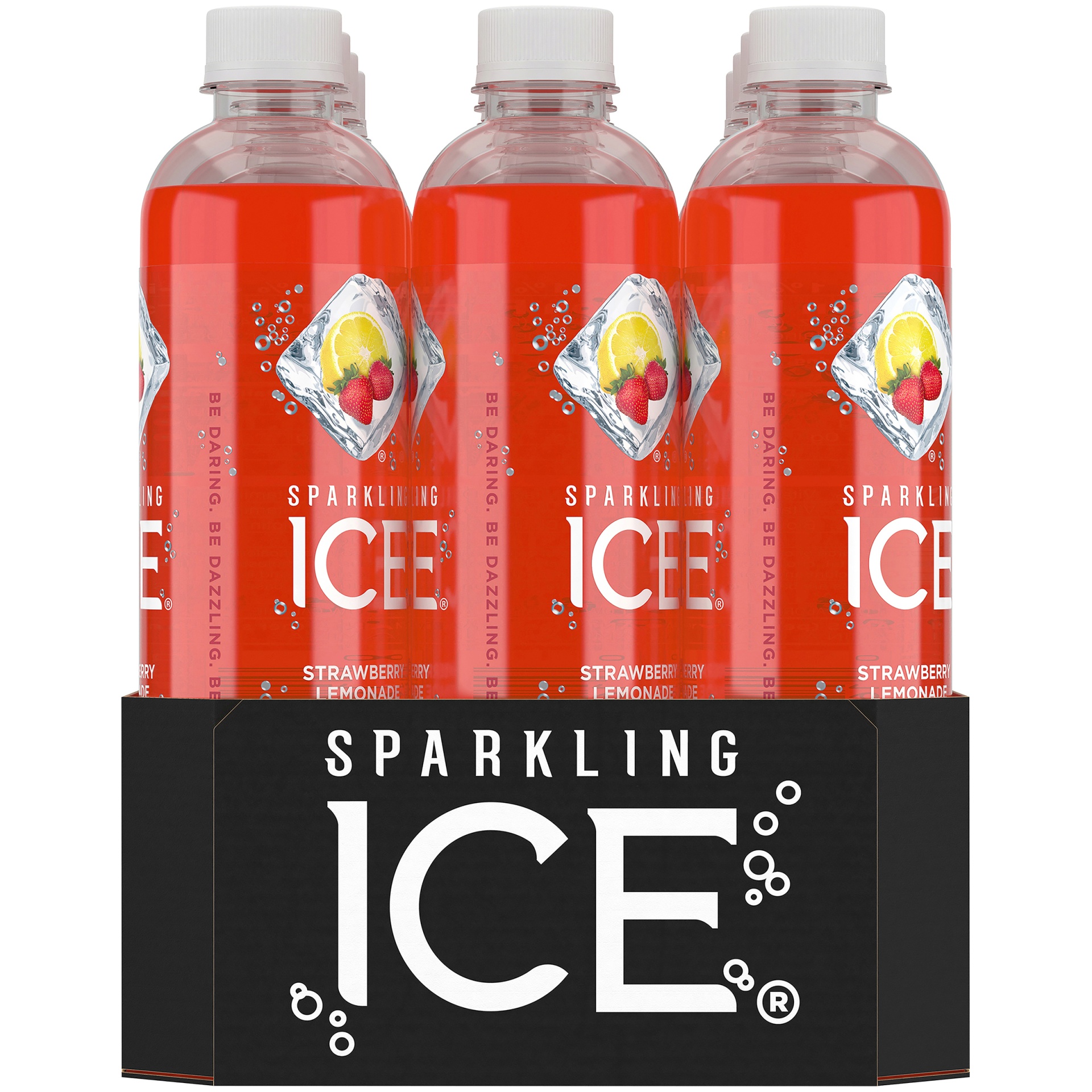 slide 6 of 8, Sparkling ICE Zero Sugar Strawberry Lemonade Sparkling Water 12 - 17 fl oz Bottles, 12 ct