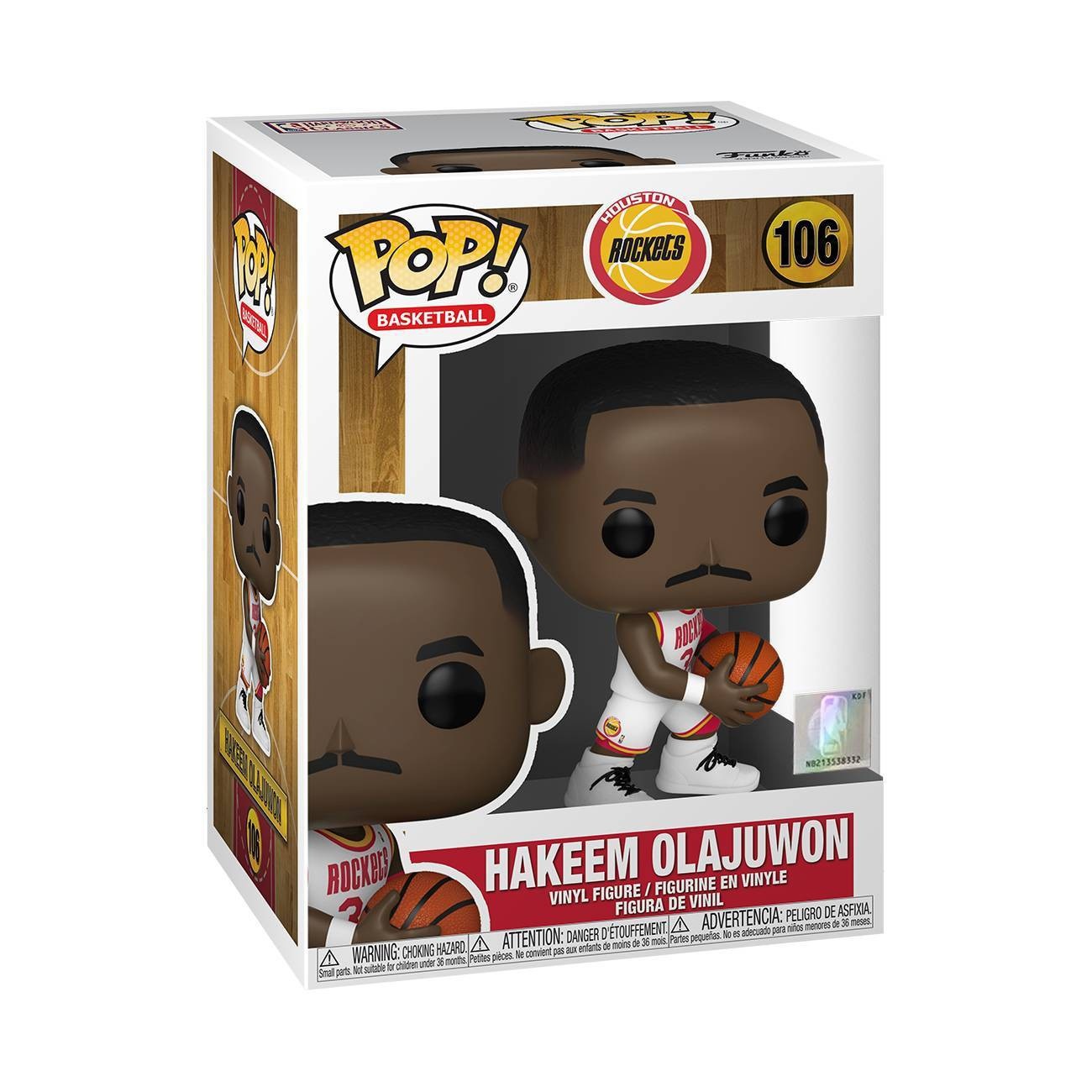 slide 1 of 2, Funko POP! NBA: Legends - Hakeem Olajuwon (Houston Rockets Home Jersey), 1 ct