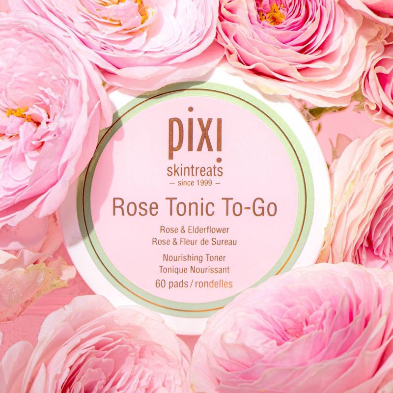 slide 4 of 5, Pixi Rose Tonic To-Go Facial Treatments - 60ct, 60 ct