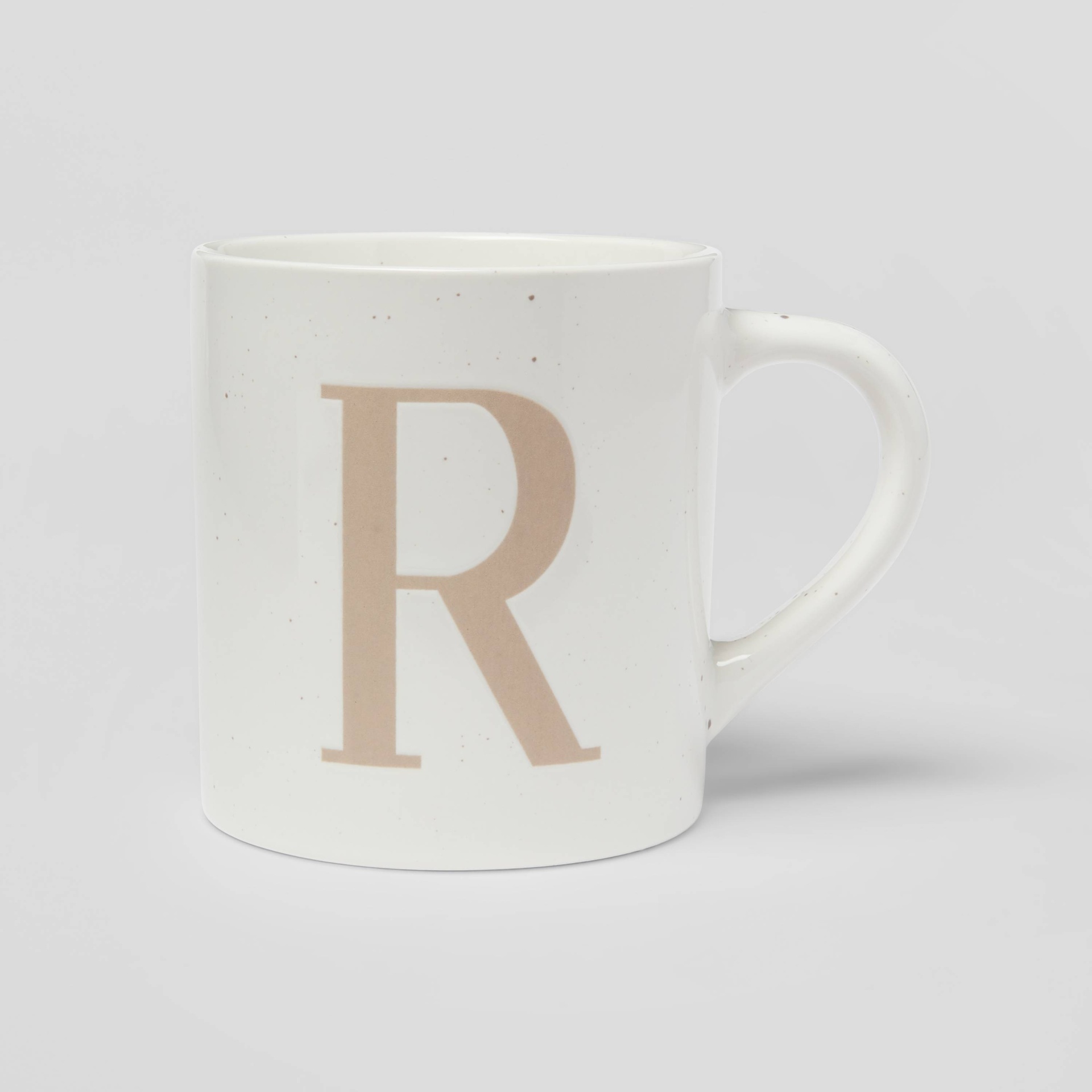 slide 1 of 3, 16oz Stoneware Monogram Mug R - Threshold, 1 ct