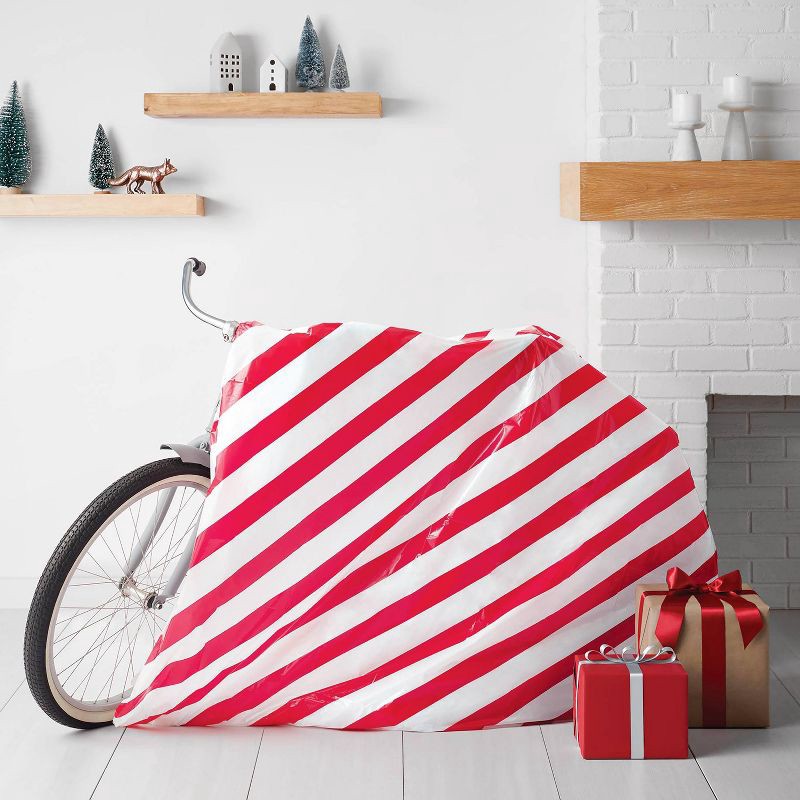 slide 2 of 4, Bike Christmas Gift Bag Red Stripe - Wondershop™, 1 ct