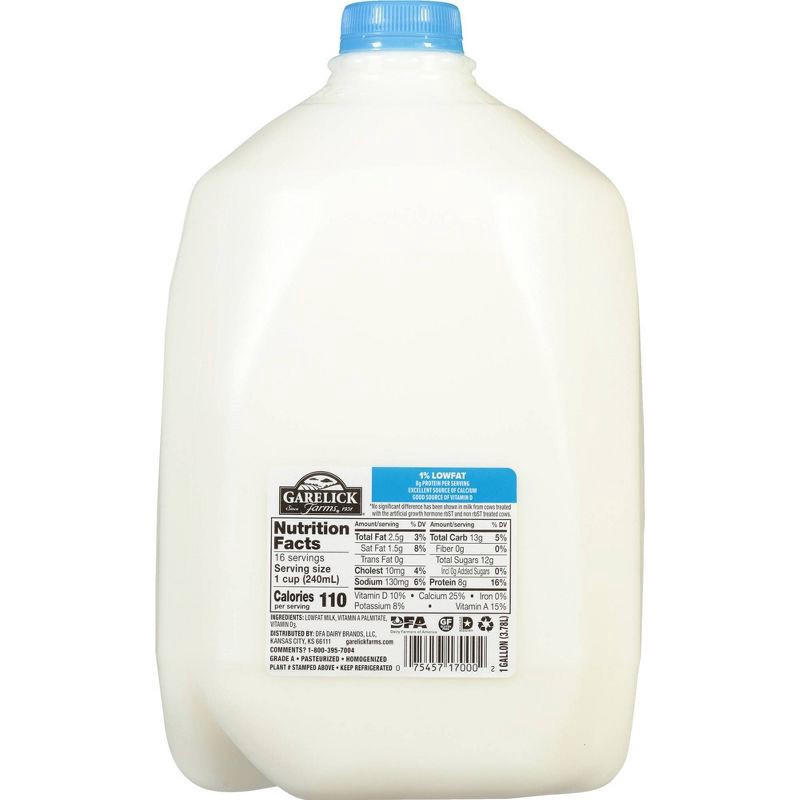 slide 2 of 9, Garelick Farms 1% Lowfat Milk - 1gal, 1 gal