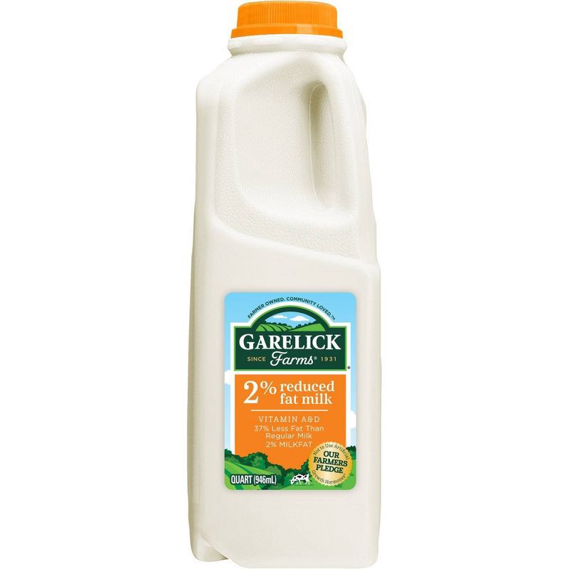 slide 1 of 7, Garelick Farms 2% Reduced-Fat Milk - 1qt, 1 qt