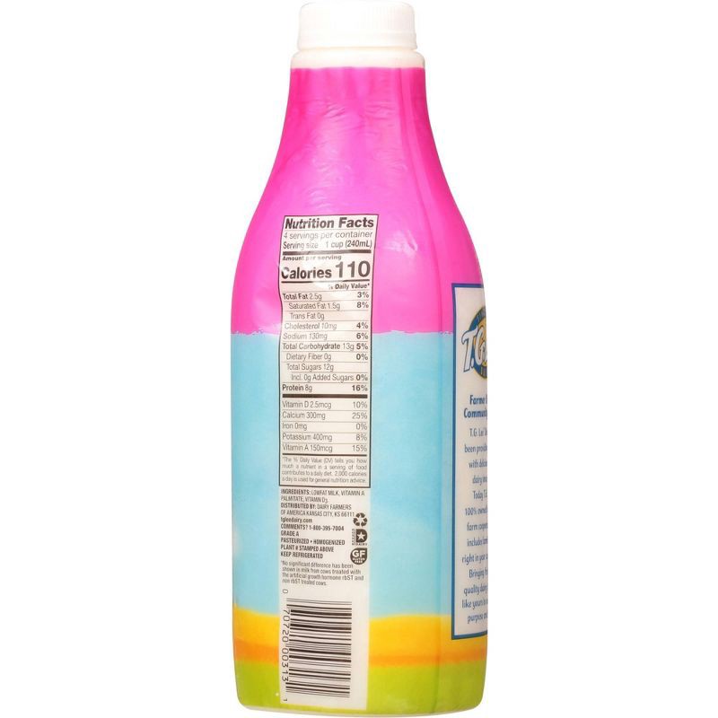 slide 2 of 4, T.G. Lee 1% Lowfat Milk - 1qt, 1 qt