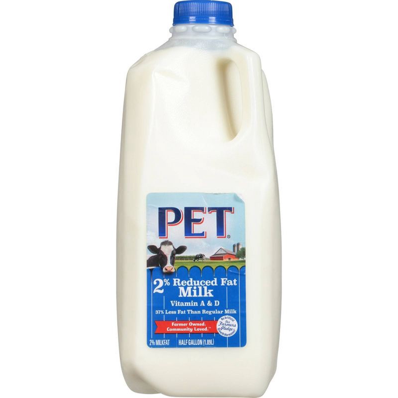 slide 1 of 7, PET Dairy 2% Reduced Fat Milk - 0.5gal, 1/2 gal