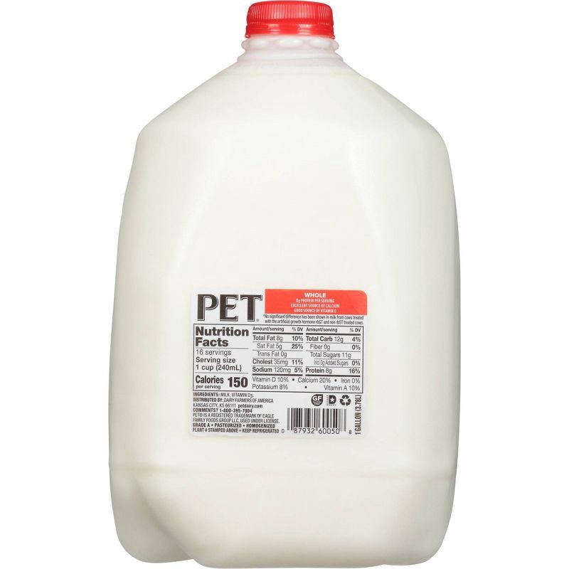 slide 2 of 8, PET Dairy Whole Milk - 1gal, 1 gal