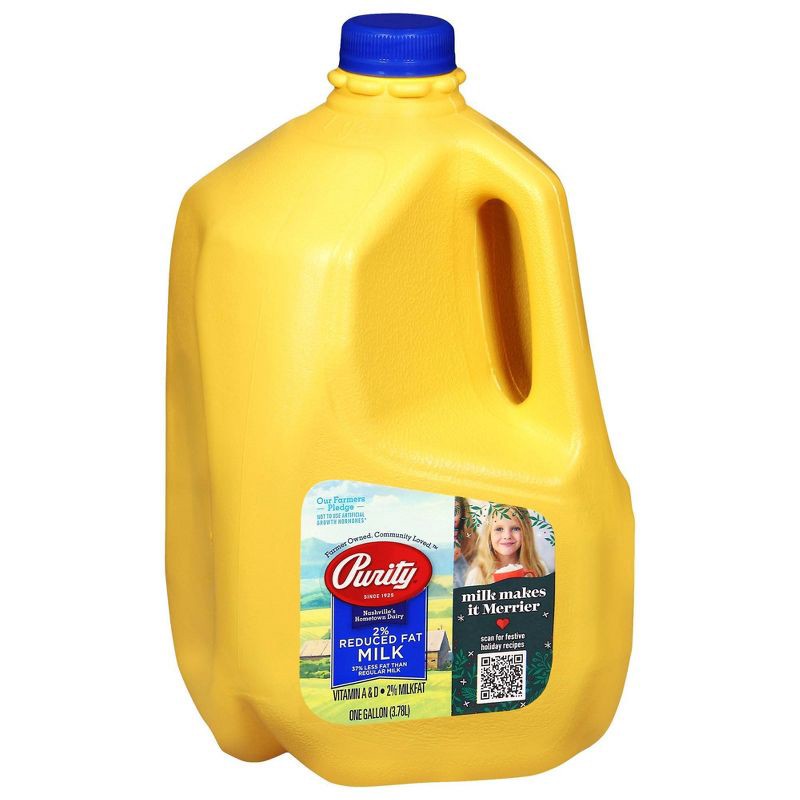 slide 3 of 8, Purity 2% Reduced-Fat Milk - 1gal, 1 gal