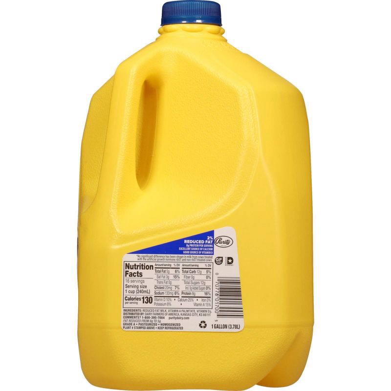 slide 6 of 8, Purity 2% Reduced-Fat Milk - 1gal, 1 gal