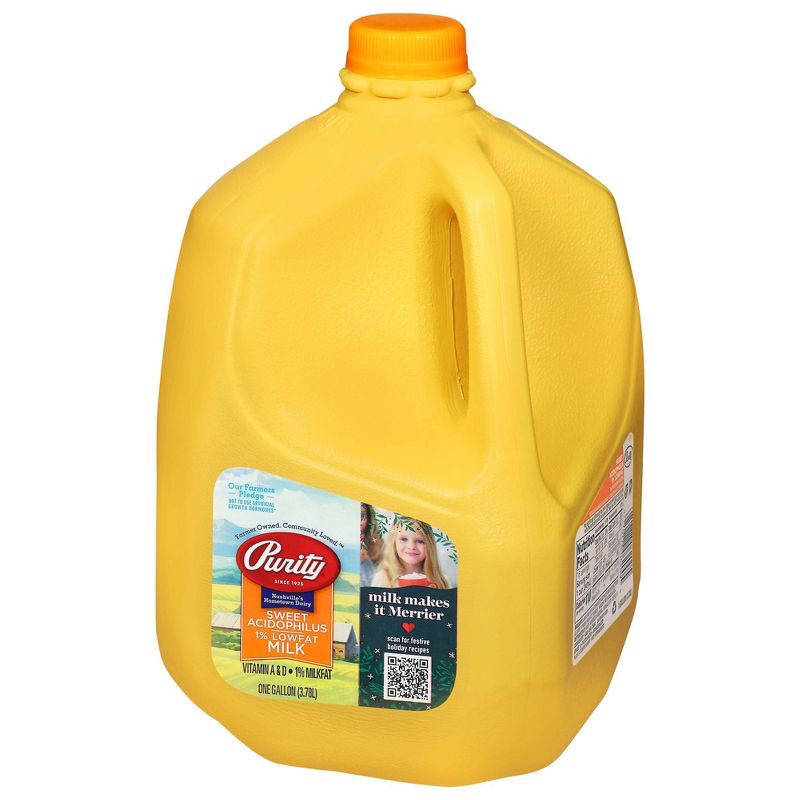 slide 7 of 7, Purity 1% Lowfat Milk - 1gal, 1 gal