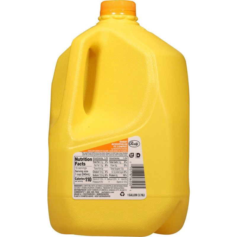 slide 3 of 7, Purity 1% Lowfat Milk - 1gal, 1 gal